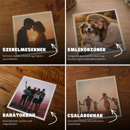 MemóriaBox™ – Diófából készült forgatható képes emlékdoboz